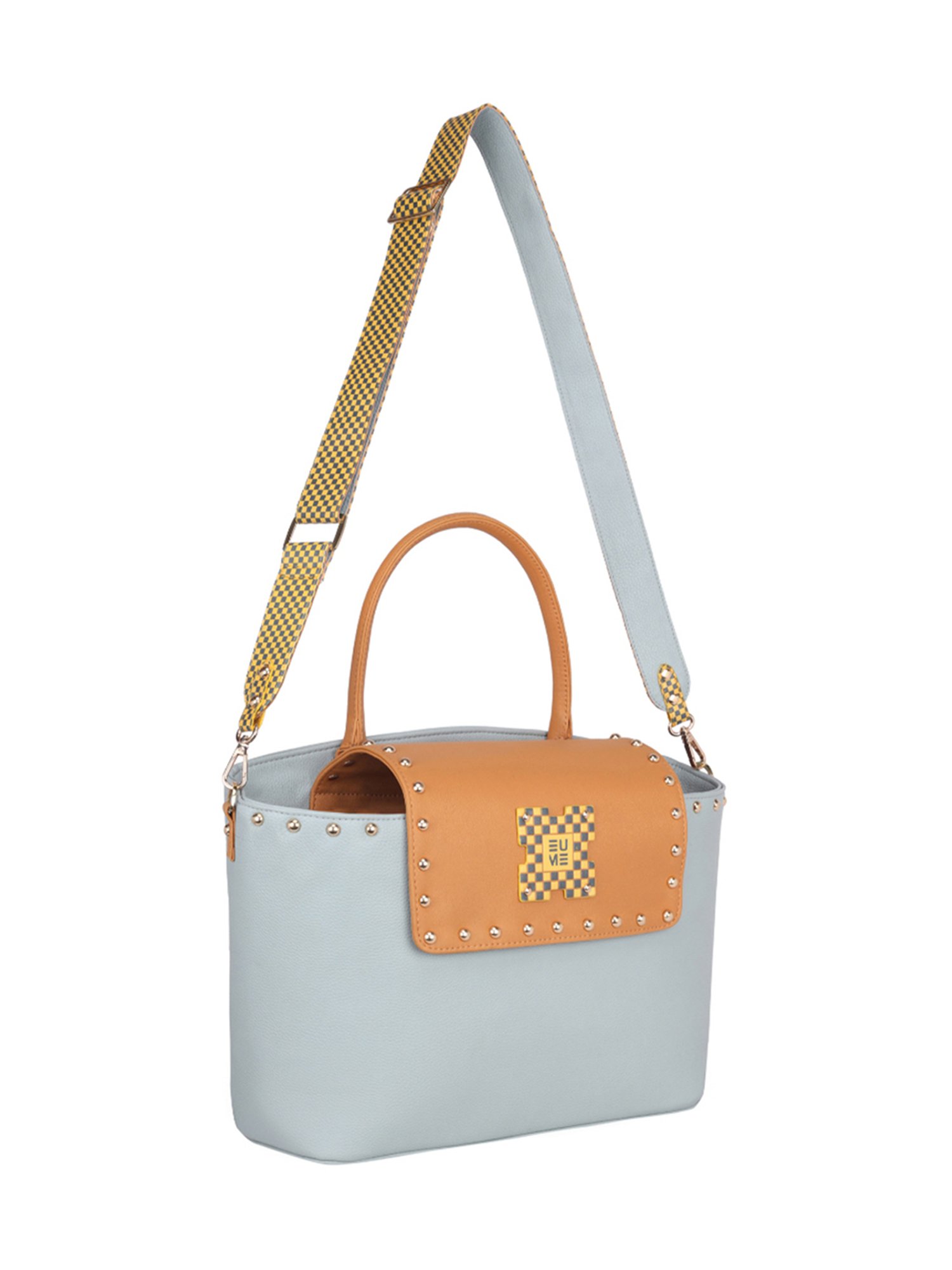Eume Orchid Skyblue Leather Shoulder Bag