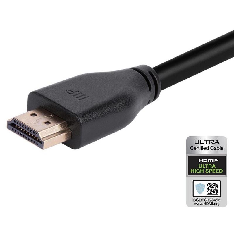 Monoprice 8K Certified Ultra High Speed HDMI 2.1 Cable - 15 Feet - Black | 48Gbps, Compatible with Sony PlayStation 5, PlayStation 5 Digital Edition,