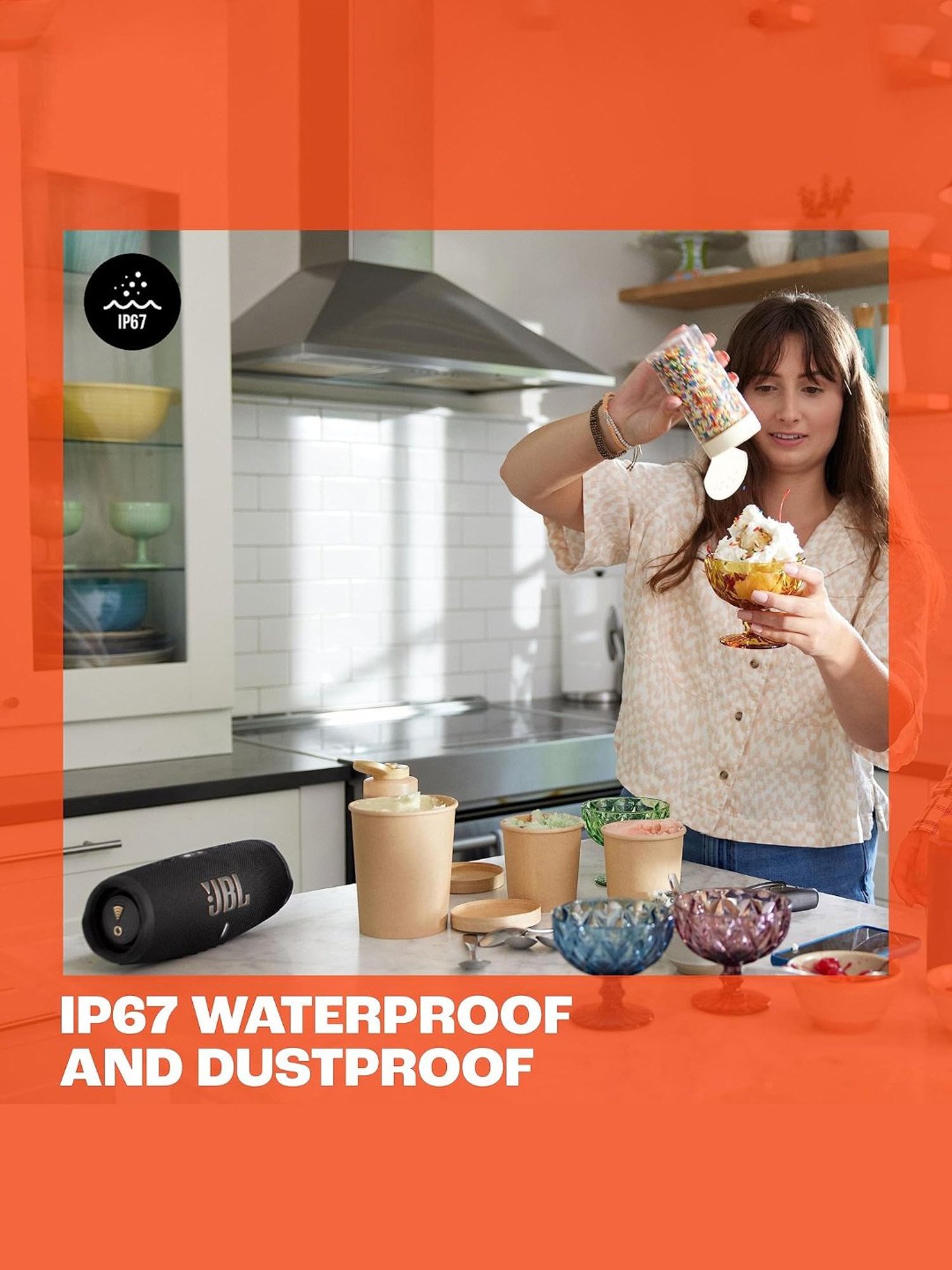 JBL Charge 5 Wi-Fi, Wireless Portable BT Speaker with 20Hrs Playtime IP67 Water & Dustproof (Black)