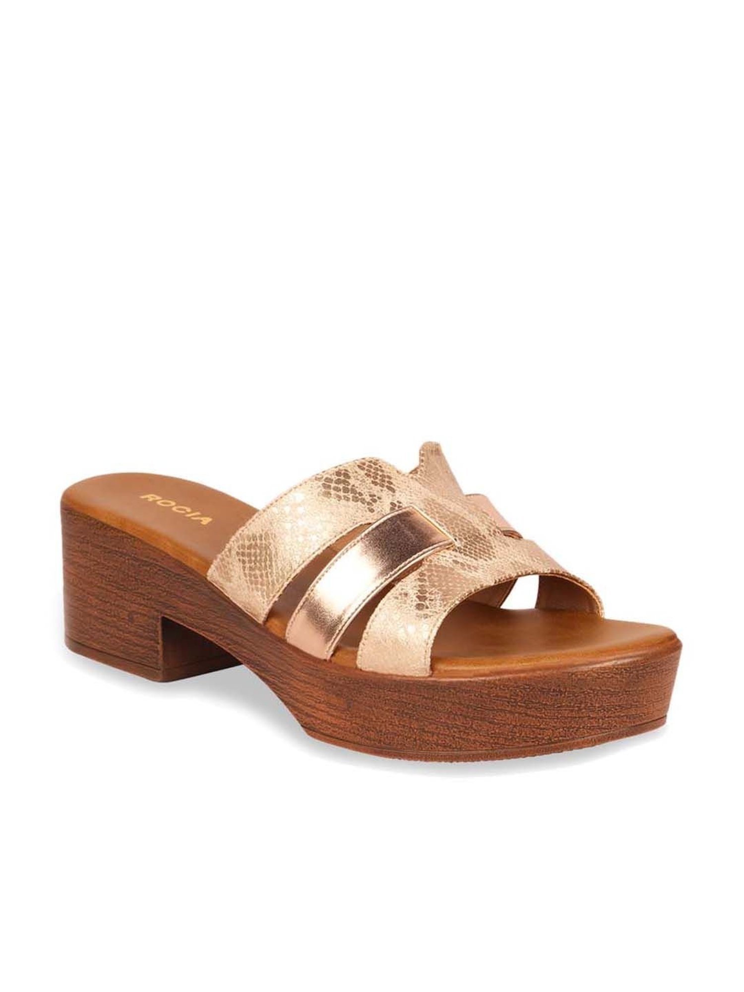 Rocia by Regal Women's Rose gold Casual Sandals