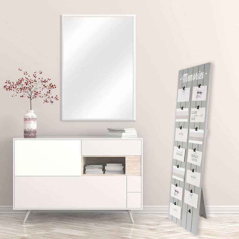 14" x 48" Fourteen Opening Memories Plank Easel Collage Photo Display Gray - New View