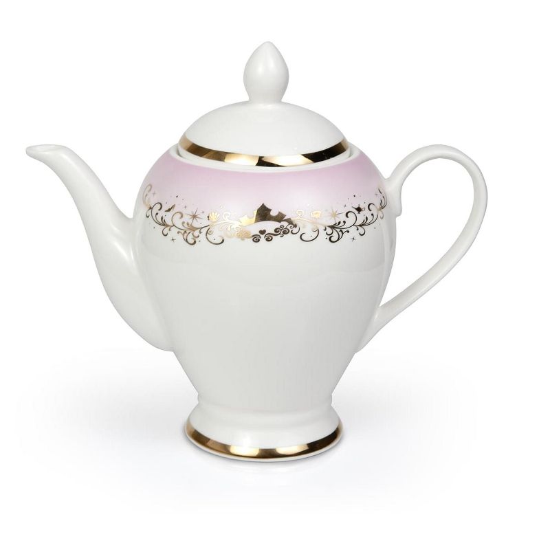 Robe Factory LLC Disney Princess 13-Piece Ceramic Tea Set | Ariel, Cinderella, Jasmine, Belle