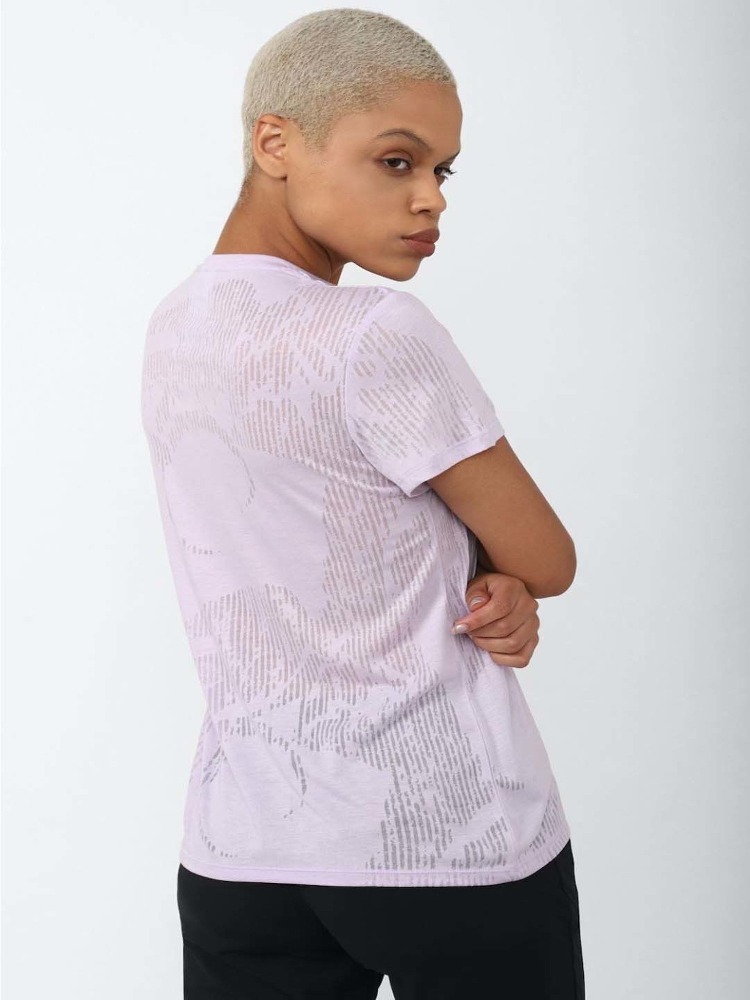 Reebok Lilac Printed T-Shirt