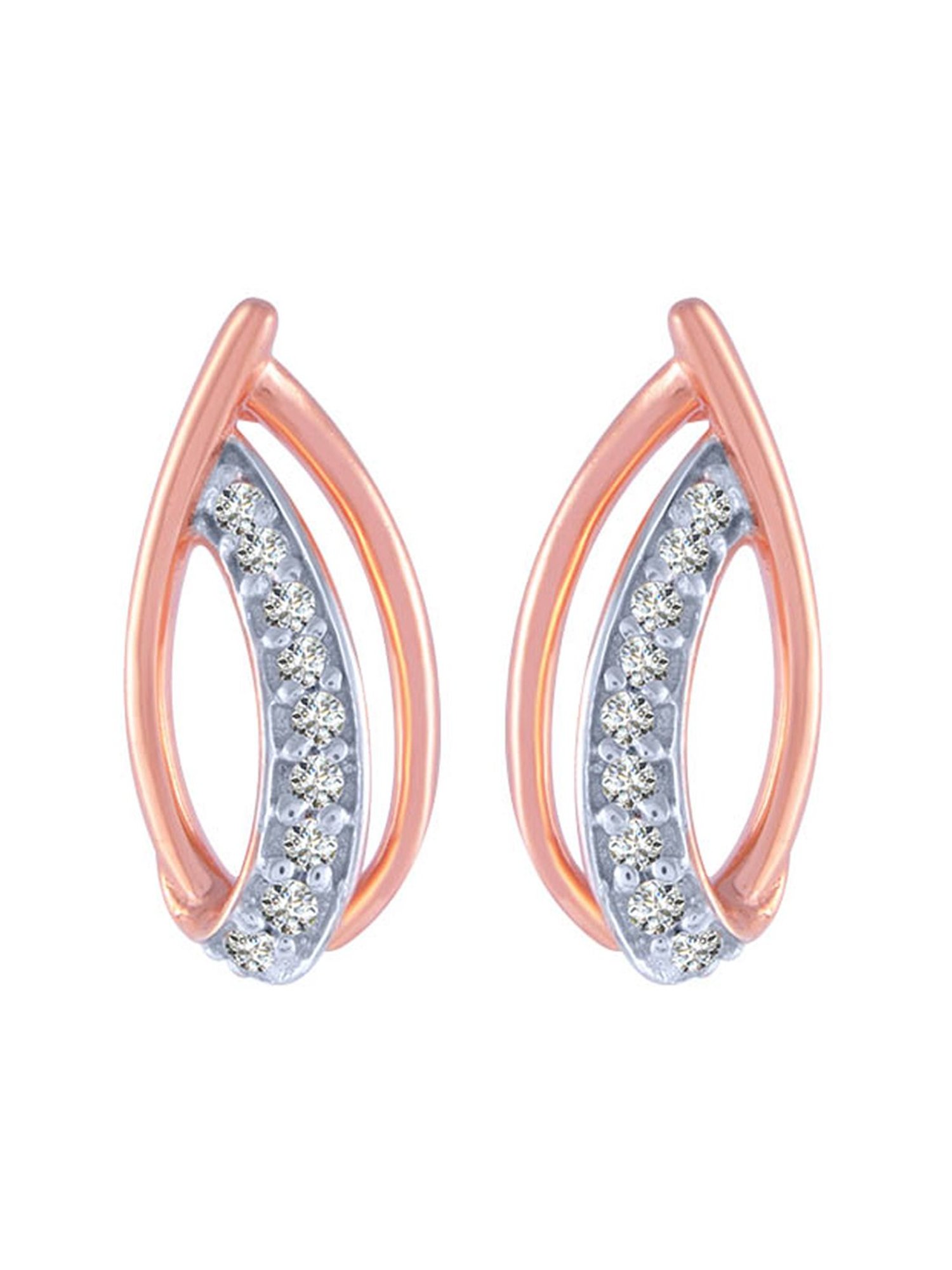 P.C. Chandra Jewellers 18 kt Gold & Diamond Earrings
