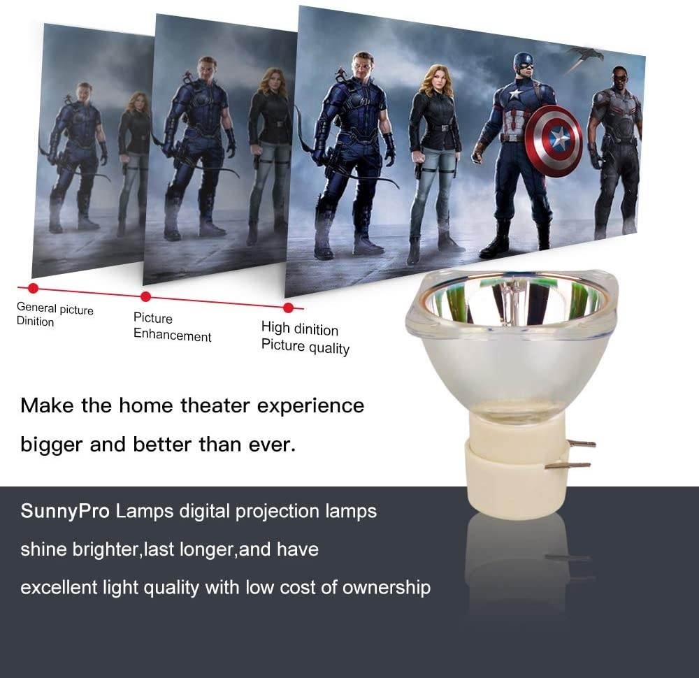 OMAIC Projector Lamp Bulb for Epson ELPLP67/ V13H010L67 Home Cinema PowerLite 500 707 710HD 750HD, W12 S12 EX5210 EX7210 EX3210 EX3212 VS210 VS220 X12 Replacement Projector Lamp/Bulb