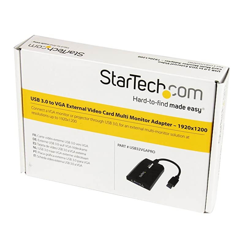 com USB 30 to VGA Display Adapter 1920x1200 1080p DisplayLink Certified Video Converter w External Graphics Card Mac PC USB32VGAPRO