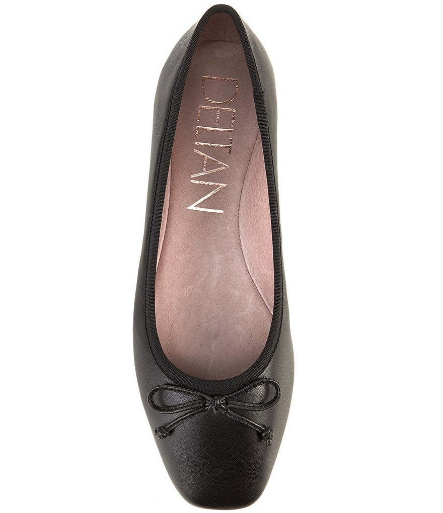 Deltan Quinn Leather Square Toe Ballet Flats