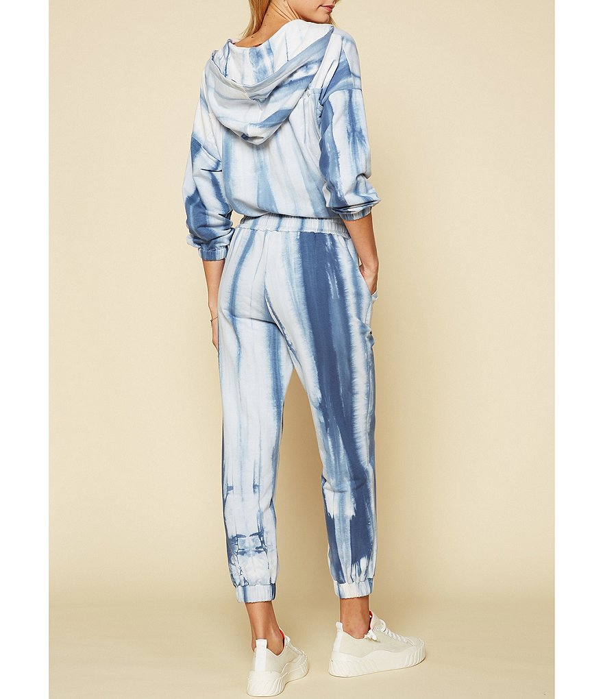 Skies Are Blue Tie Dye Drawstring Coordinating Ankle Length Joggers