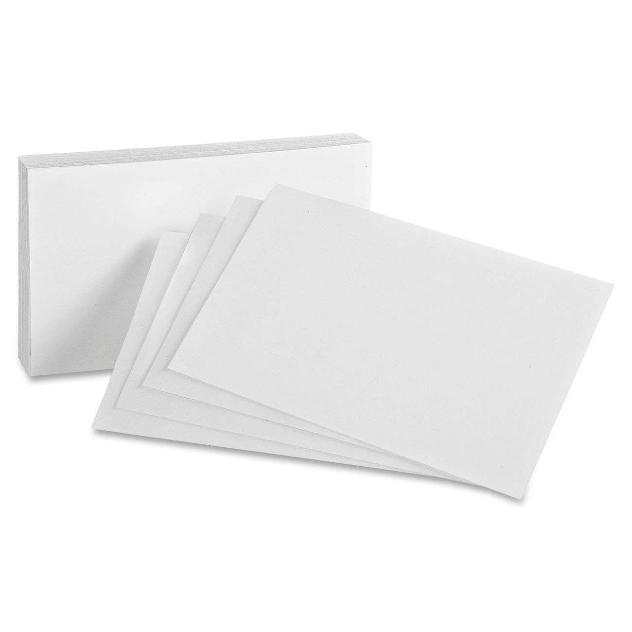Extra Thick \\ Heavy Blank Index Cards, On 14pt. 100lb Heavyweight Thick White Cover Stock. 100 Cards Per Pack (5 X 8)