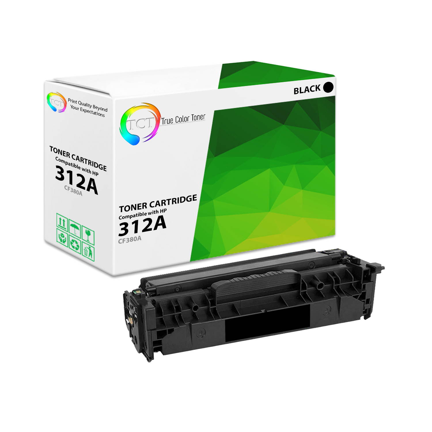 TCT Premium Compatible Toner Cartridge Replacement for HP 312A CF380A CF381A CF382A CF383A works with HP Color LaserJet Pro MFP M476NW M476DN M476DW Printers (Black, Cyan, Magenta, Yellow) - 10 Pack