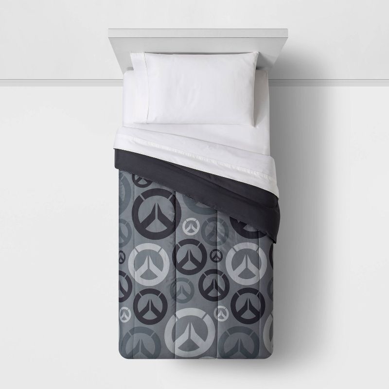 Overwatch Twin Heroes Comforter Gray