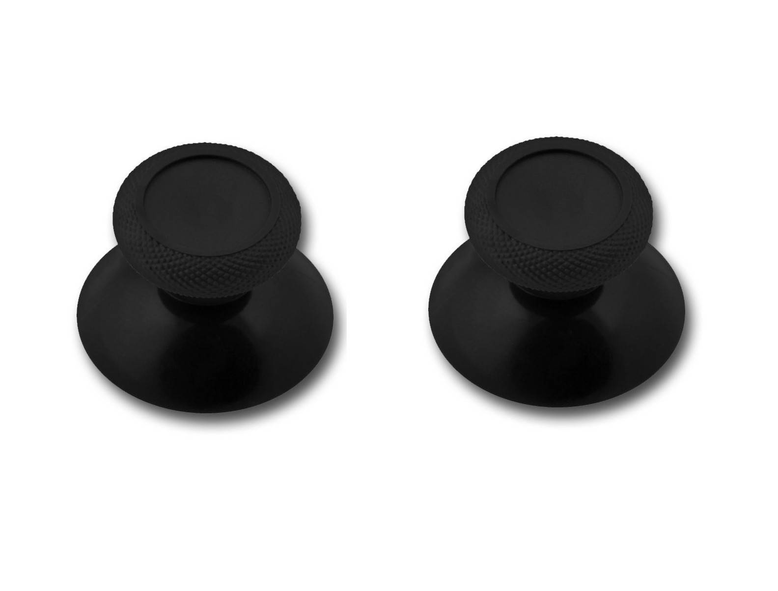 Games&Tech 2 Pcs Analog Thumbstick Thumb Stick Joystick Cap for Xbox One Controller Black (Fits Dualshock 4)