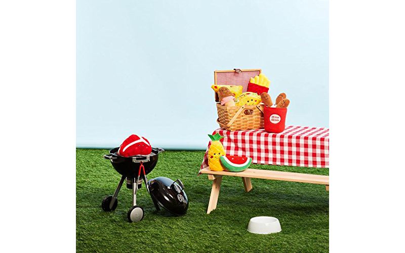 ZippyPaws - NomNomz Plush Squeaker Dog Toy for The Foodie Pup - Hamburger