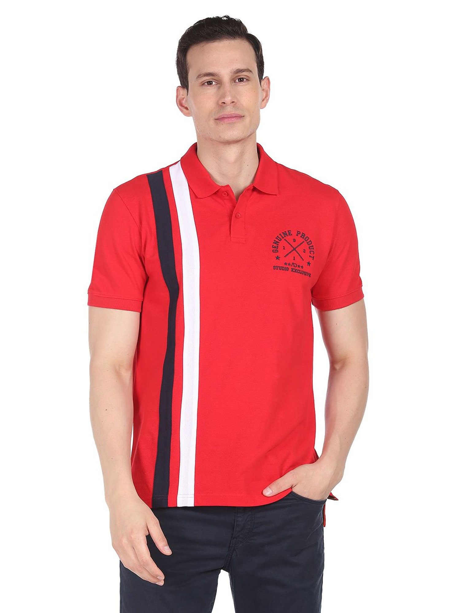 AD by Arvind Red Polo T-Shirt