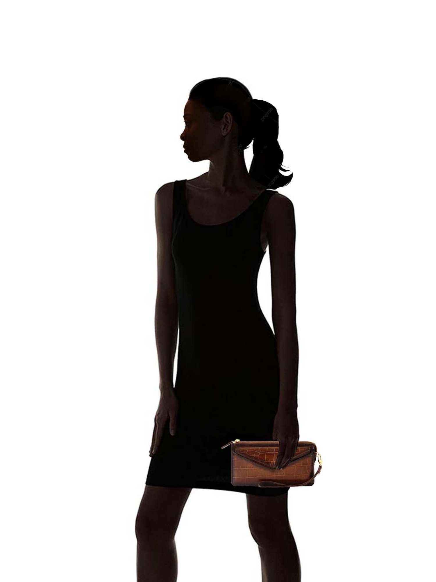 Louis Philippe Brown Casual Leather Money Clip Wallet for Men