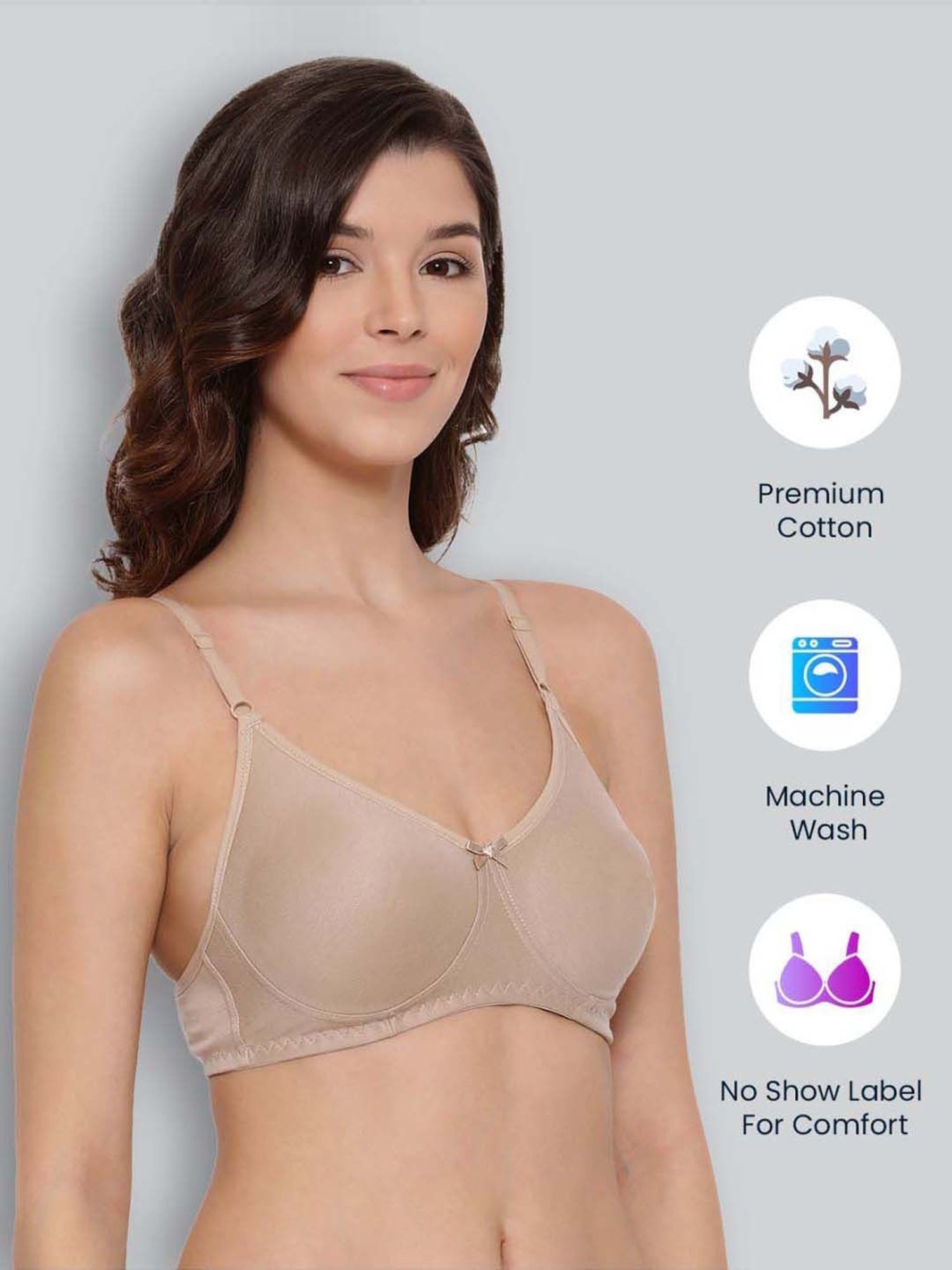 Lyra Tan Cotton T-Shirt Bra