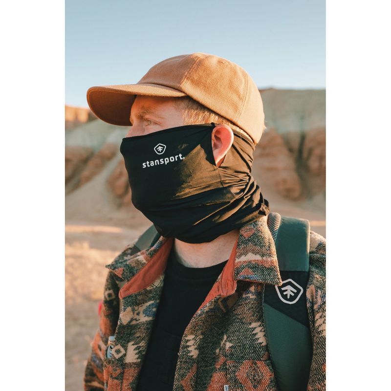 Stansport Microfiber Neck Gaiter  - Black - 2 Pack