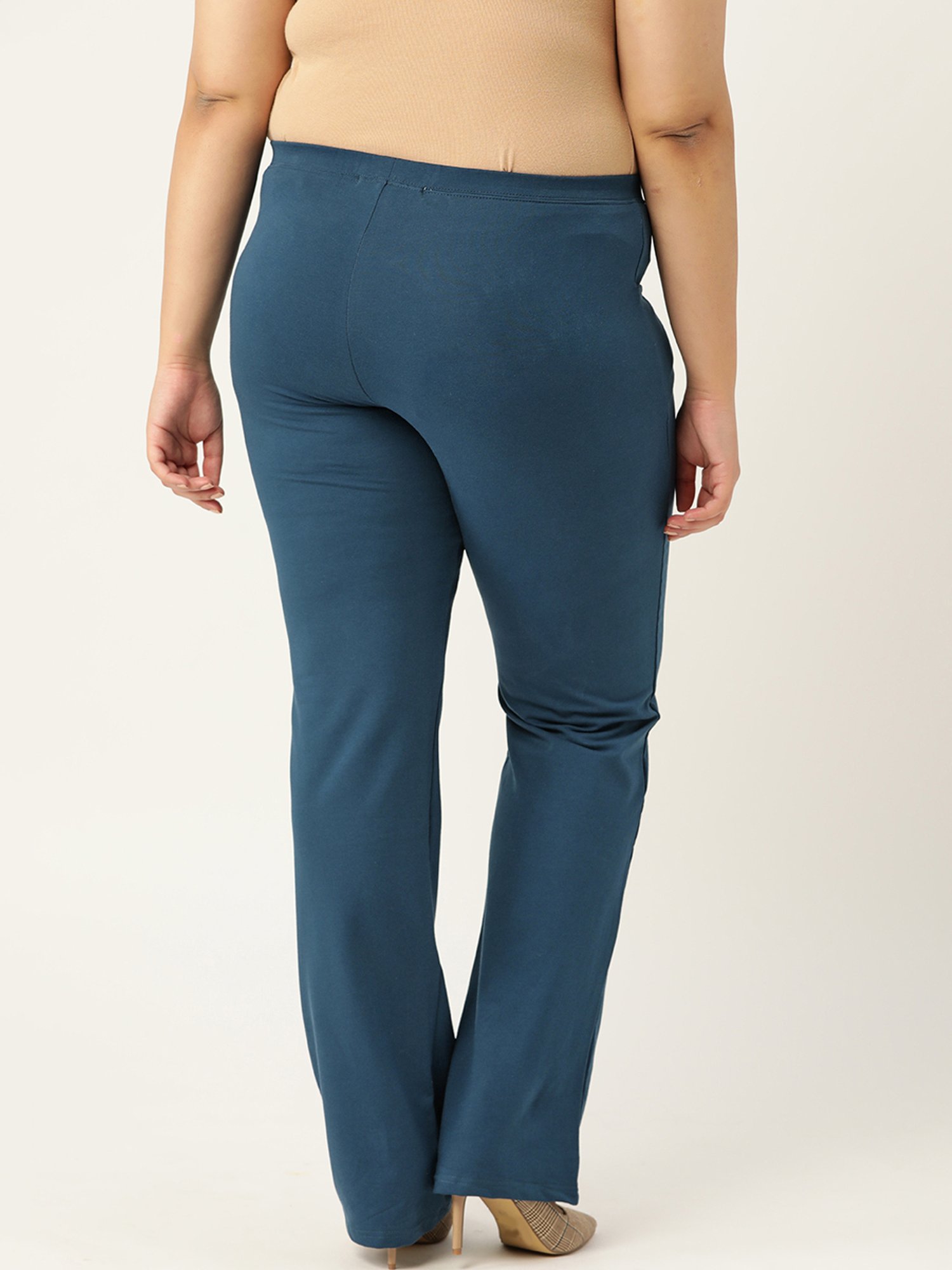 theRebelinme Blue Cotton Regular Fit Pants