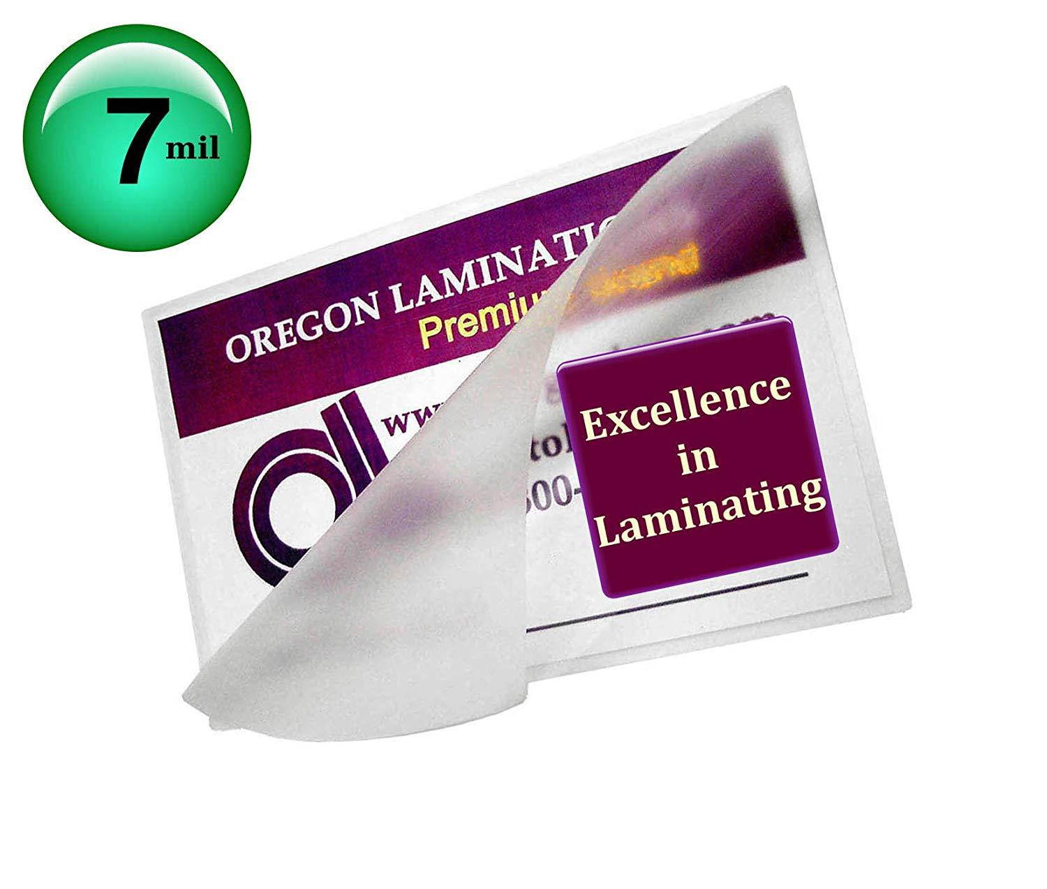Oregon Laminations Premium 7 Mil 4x6 Photo Hot Laminating Pouches 4-1/4 x 6-1/4 (Pack of 500) Clear