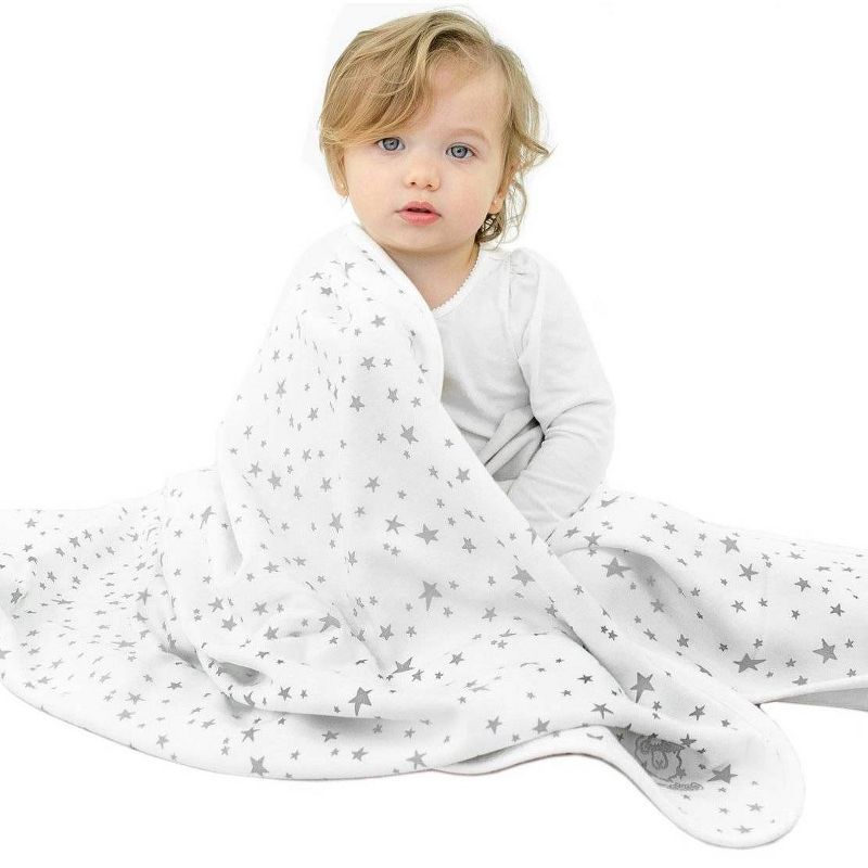 Woolino Organic Cotton Stroller Blanket - Stars