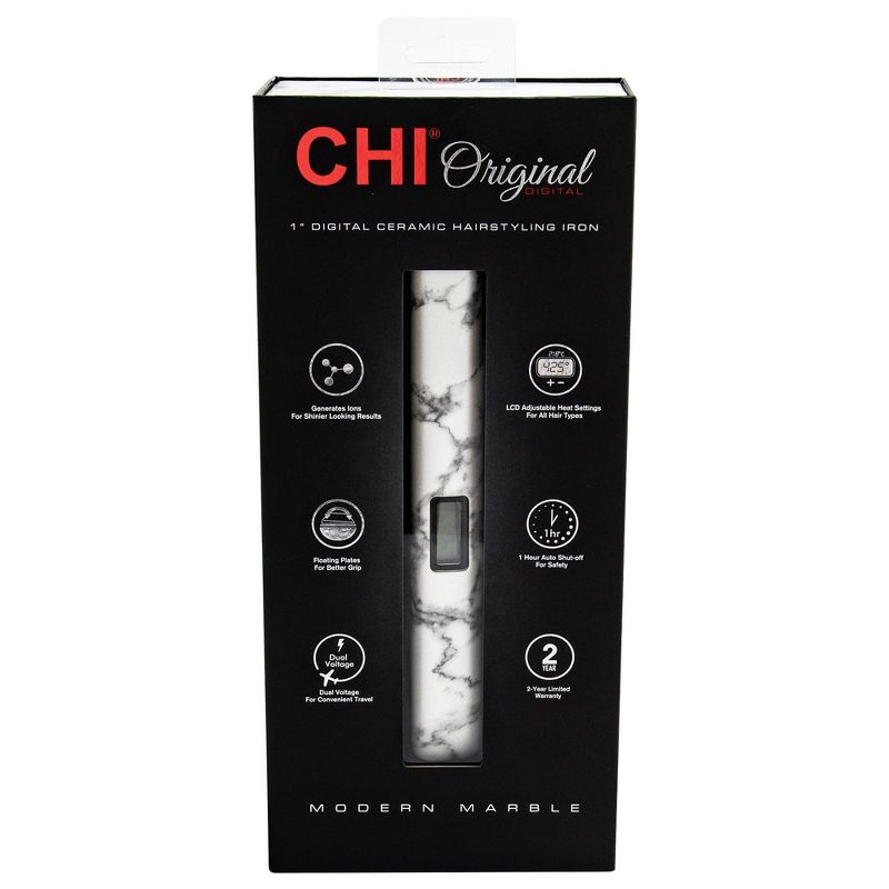 CHI  Tourmaline Ceramic Flat Iron - 1" - Modern Marble