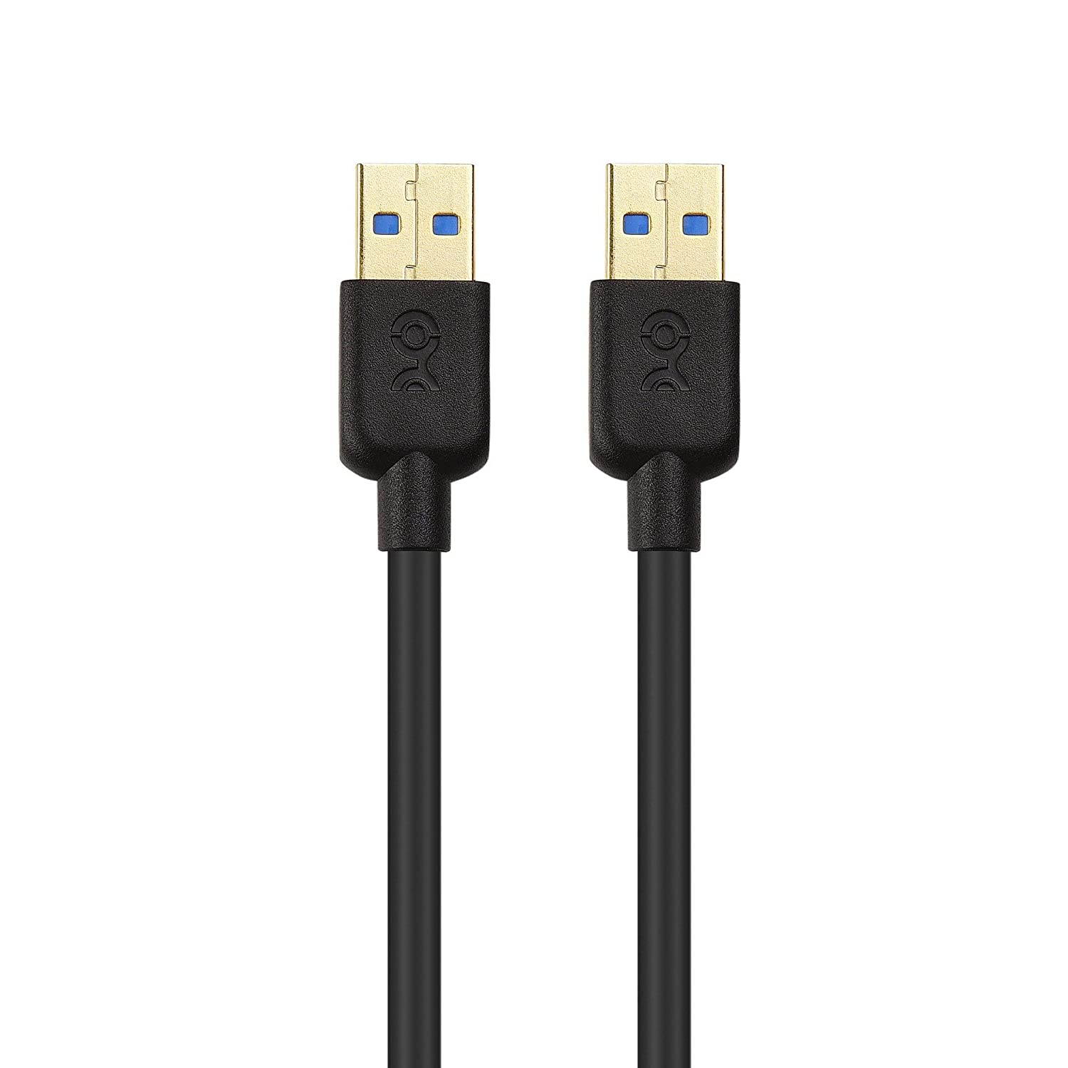 Cable Matters Long USB 3.0 Cable (USB to USB Cable Male to Male) in Black 15 ft & USB 3.0 Cable (USB 3 Cable, USB 3.0 A to B Cable)