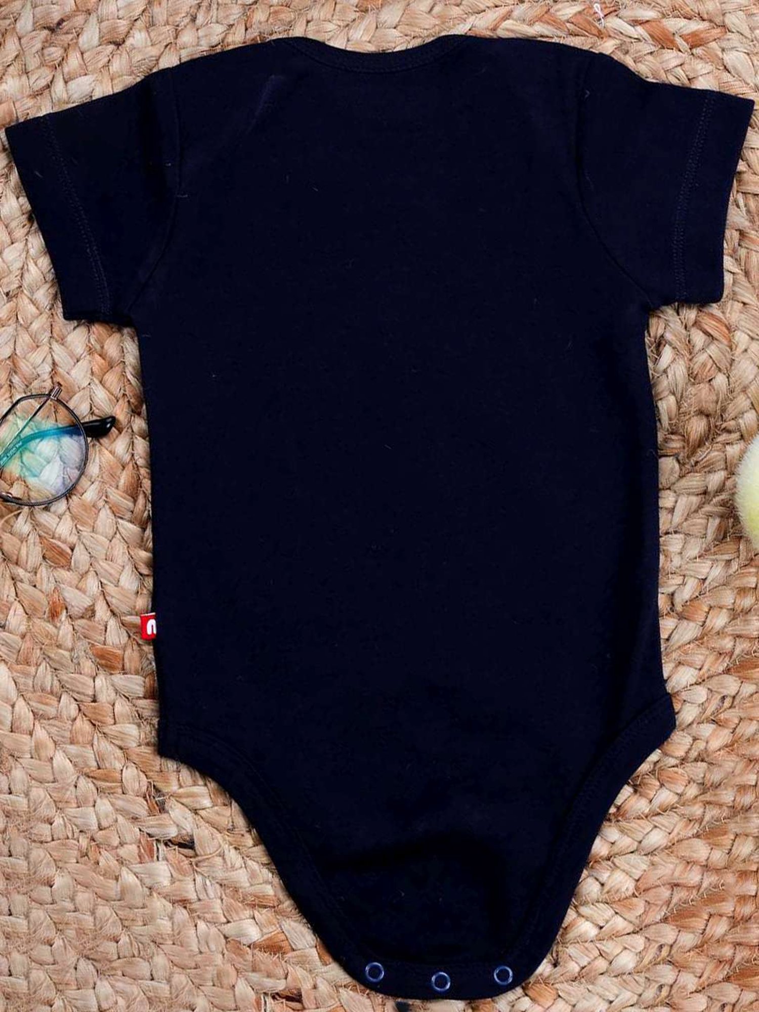 Nino Bambino Kids Navy Cotton Printed Romper