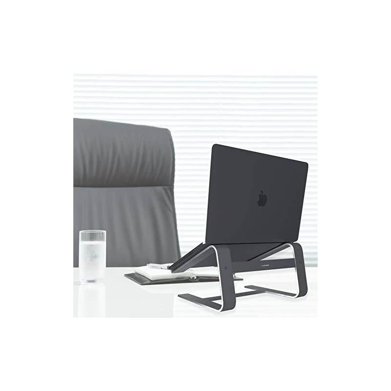 Aluminum Laptop Stand for Desk - Works with all Macbook /Pro/Air & Laptops between 10&rdquo; to 17.3&rdquo; - Sleek and Sturdy Laptop Riser - (ASTANDSG), Space Gray