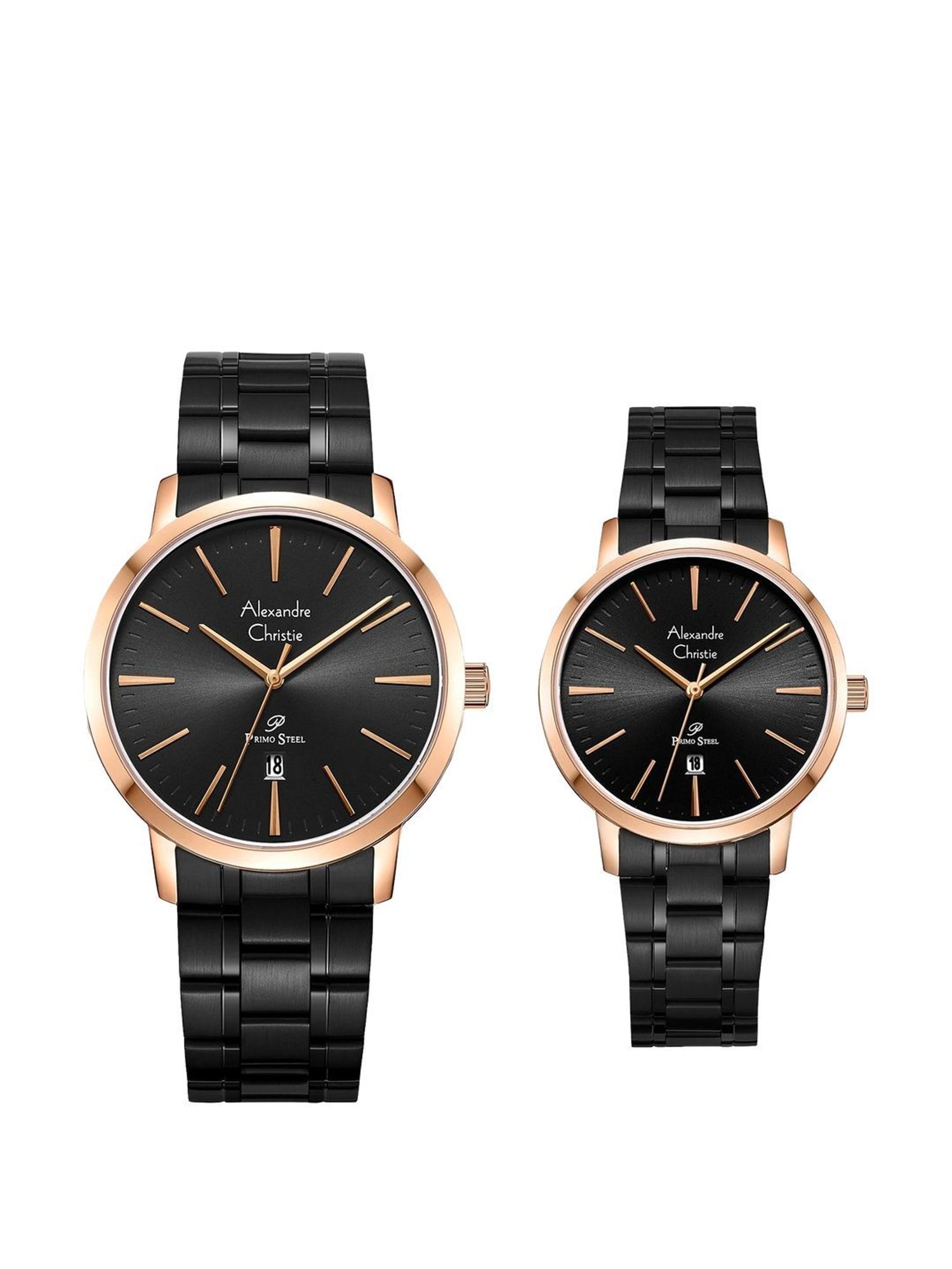 ALEXANDRE CHRISTIE 1035LDBRGSL Primo Steel Classic Analog Couples Watch