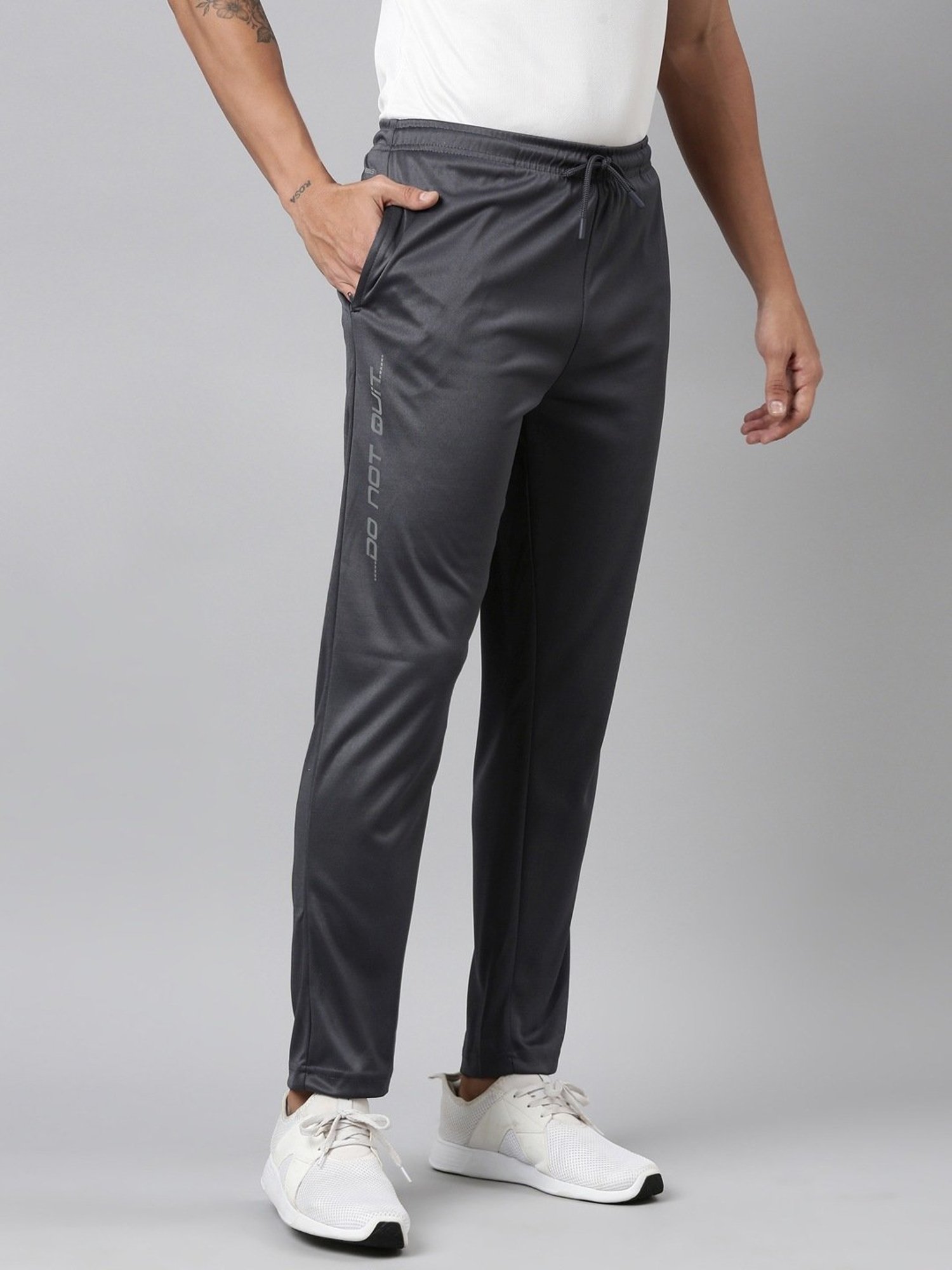 Dixcy Scott Originals Grey Cotton Regular Fit Sports Trackpants