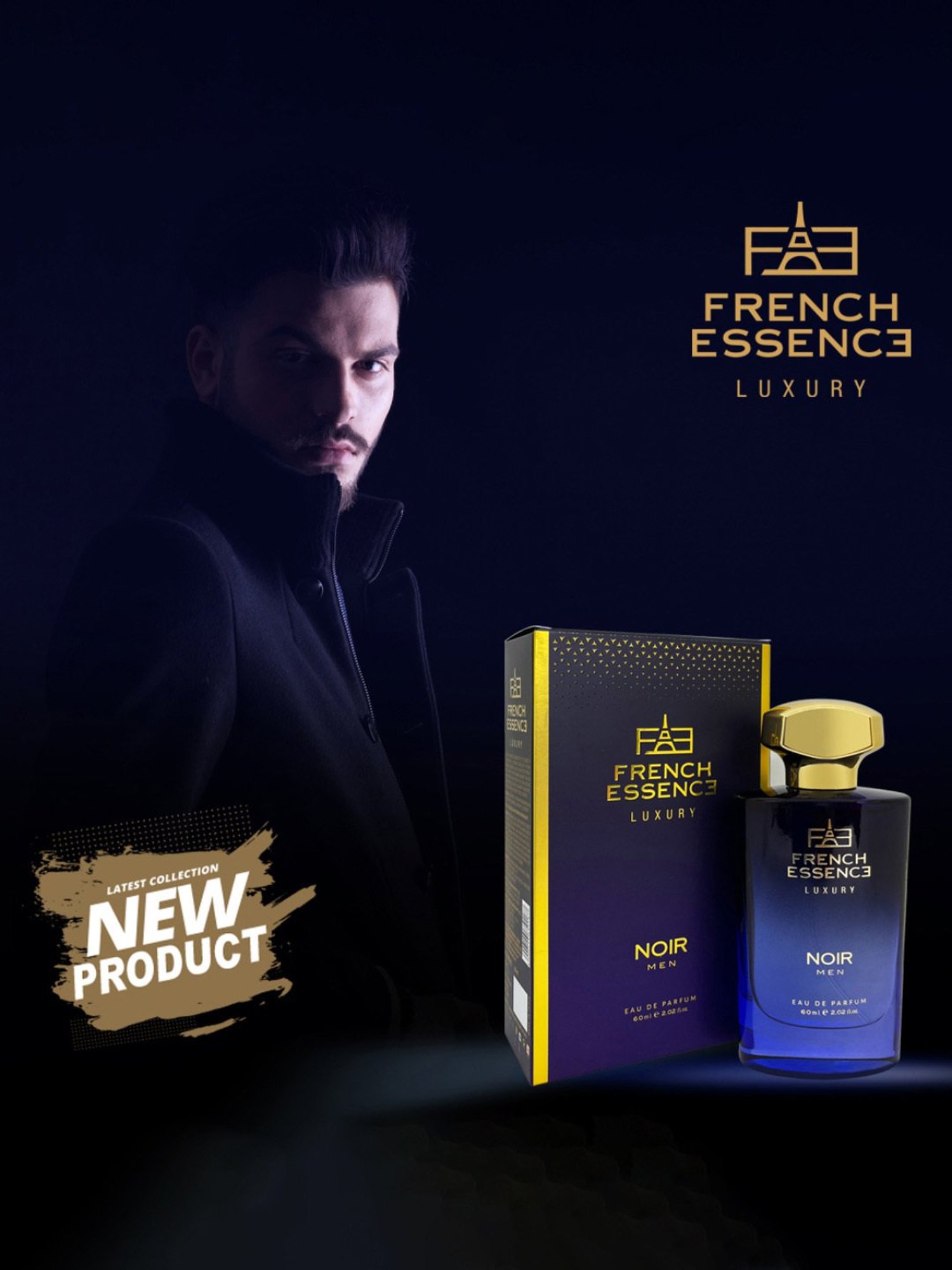 French Essence Luxury Noir Eau de Parfum for Men - 60 ml
