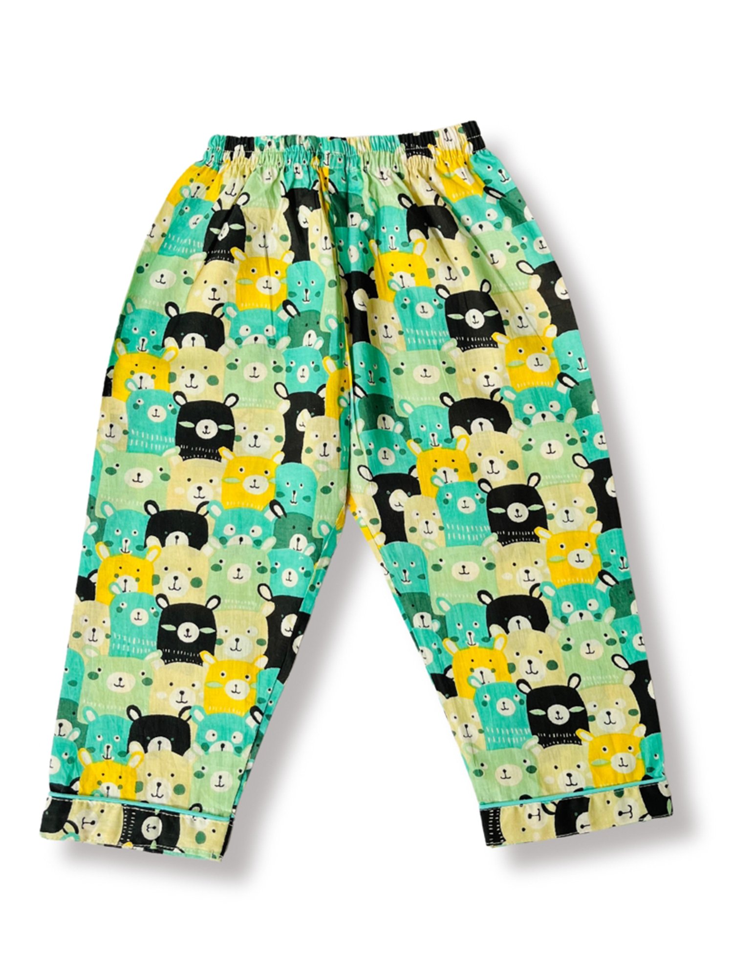 Tippy Top Boys Green Printed Shirt with Pants