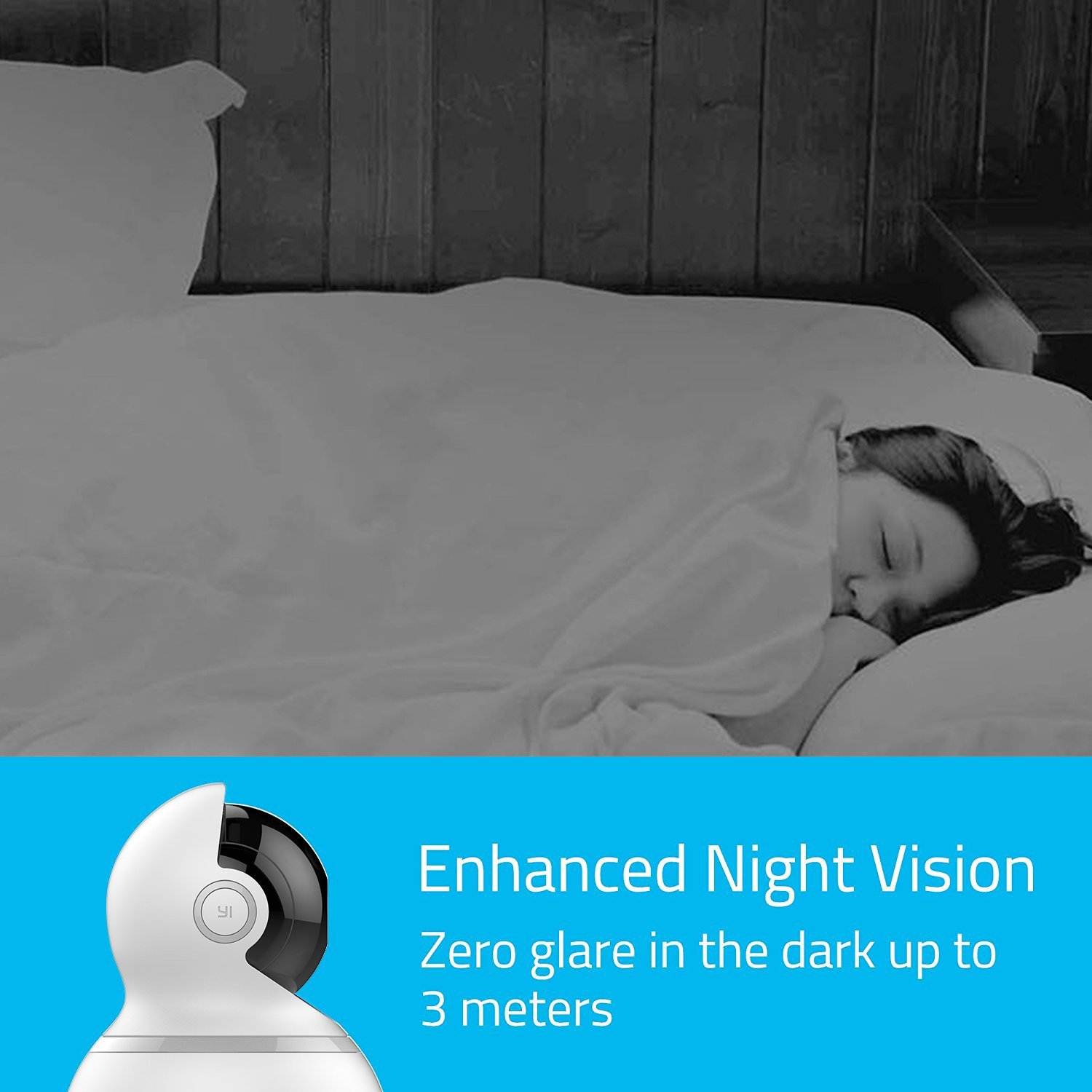 YI Dome Camera 1080p HD Pan/Tilt/Zoom 112&deg; Wide-angle 2-way Audio Wireless 360&deg; Complete Coverage  infrared LED Night Vision Auto-Cruise, 4x zoom, IP Security Surveillance System, White (US Edition)