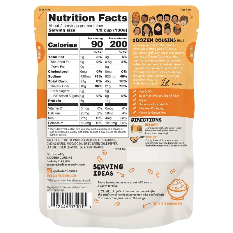 A Dozen Cousins Mexican Cowboy Beans - 10oz