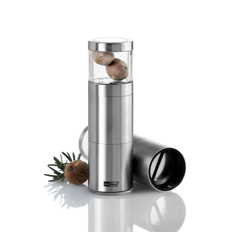 Adhoc Nutmeg Mill and Grinder Stainless Steel Muskatino