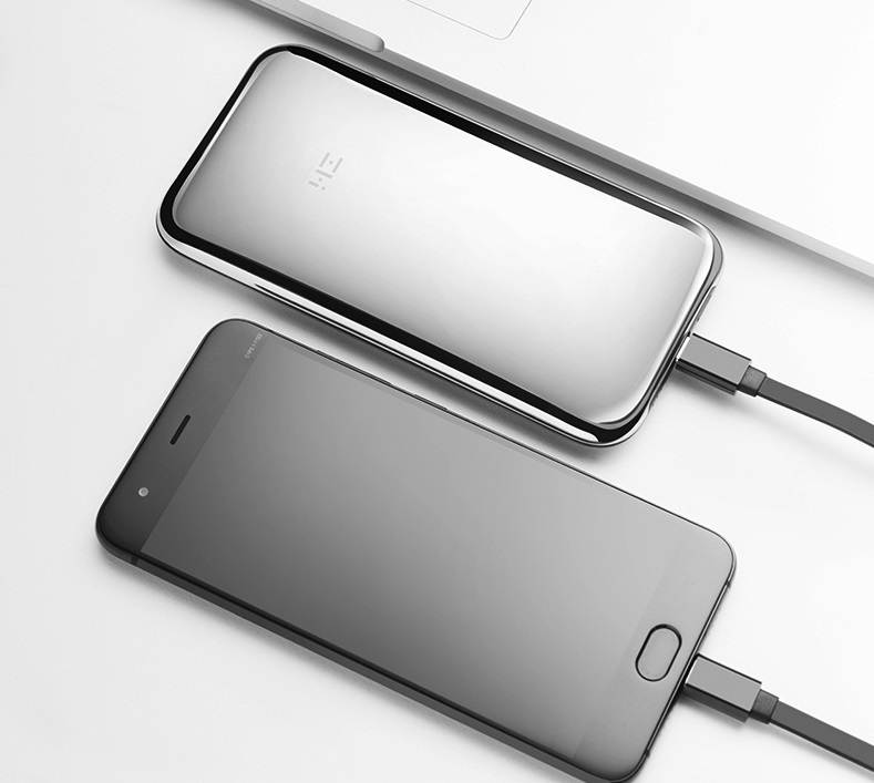 Zmi Power Bank 6000 Mah Portable Mobile Phone Dedicated Mobile Power Stainless Steel Style Charging Treasure Fast Charging Portable Charger Pocket Power Bank for iphone Ipad Samsung