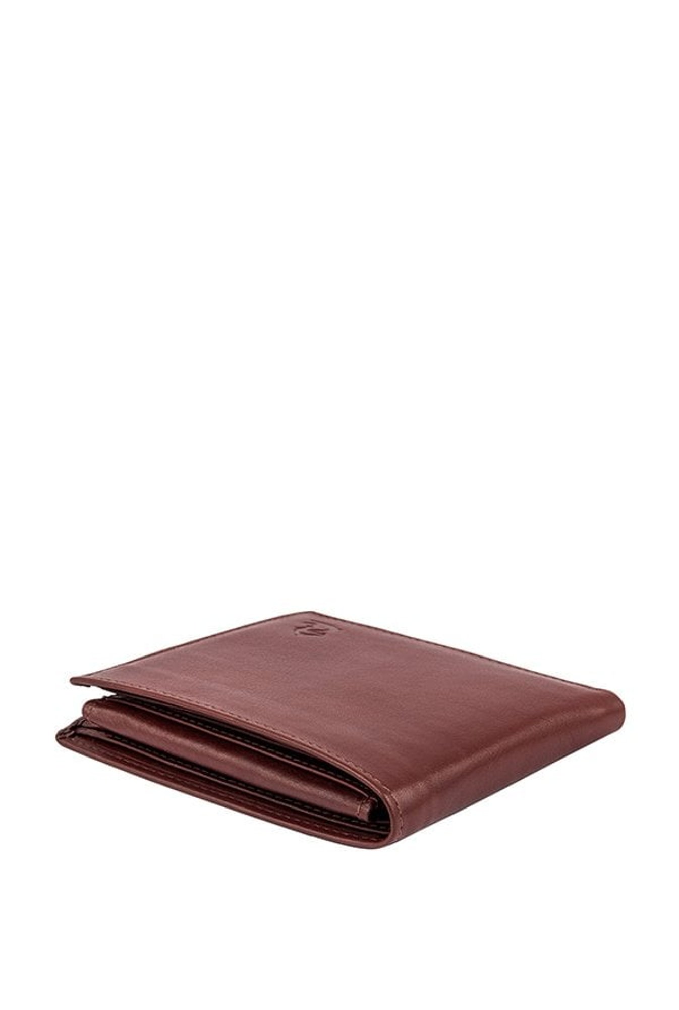 Kara Dark Brown Solid Leather Bi-Fold Wallet