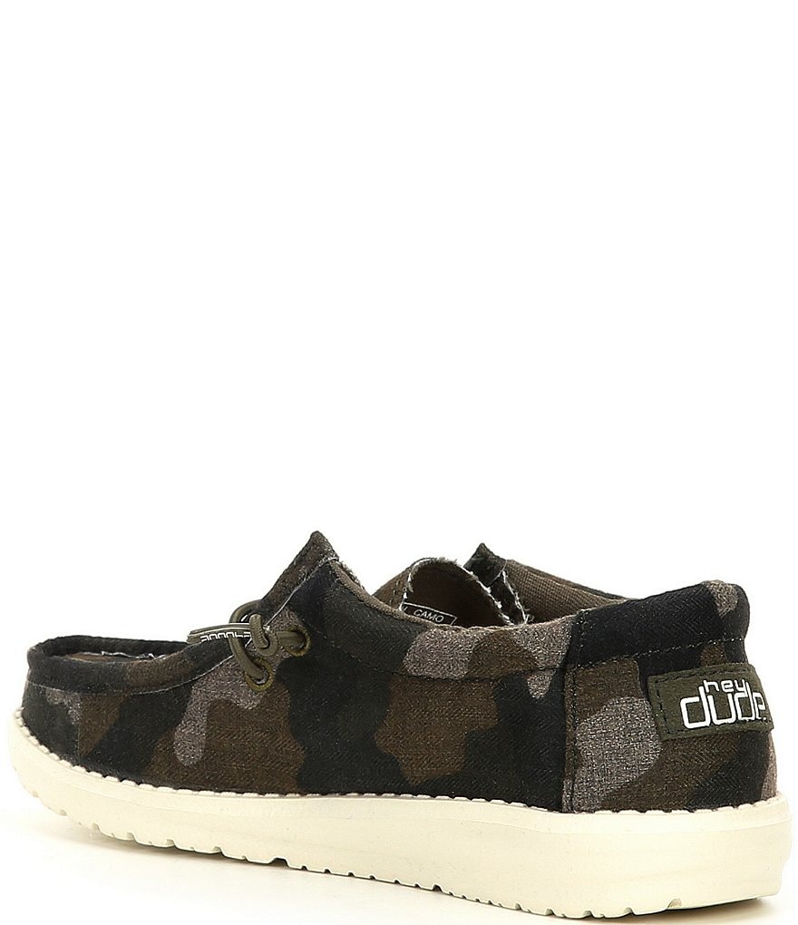Hey Dude Boys' Wally Camo Linen Washable Slip-Ons (Toddler)