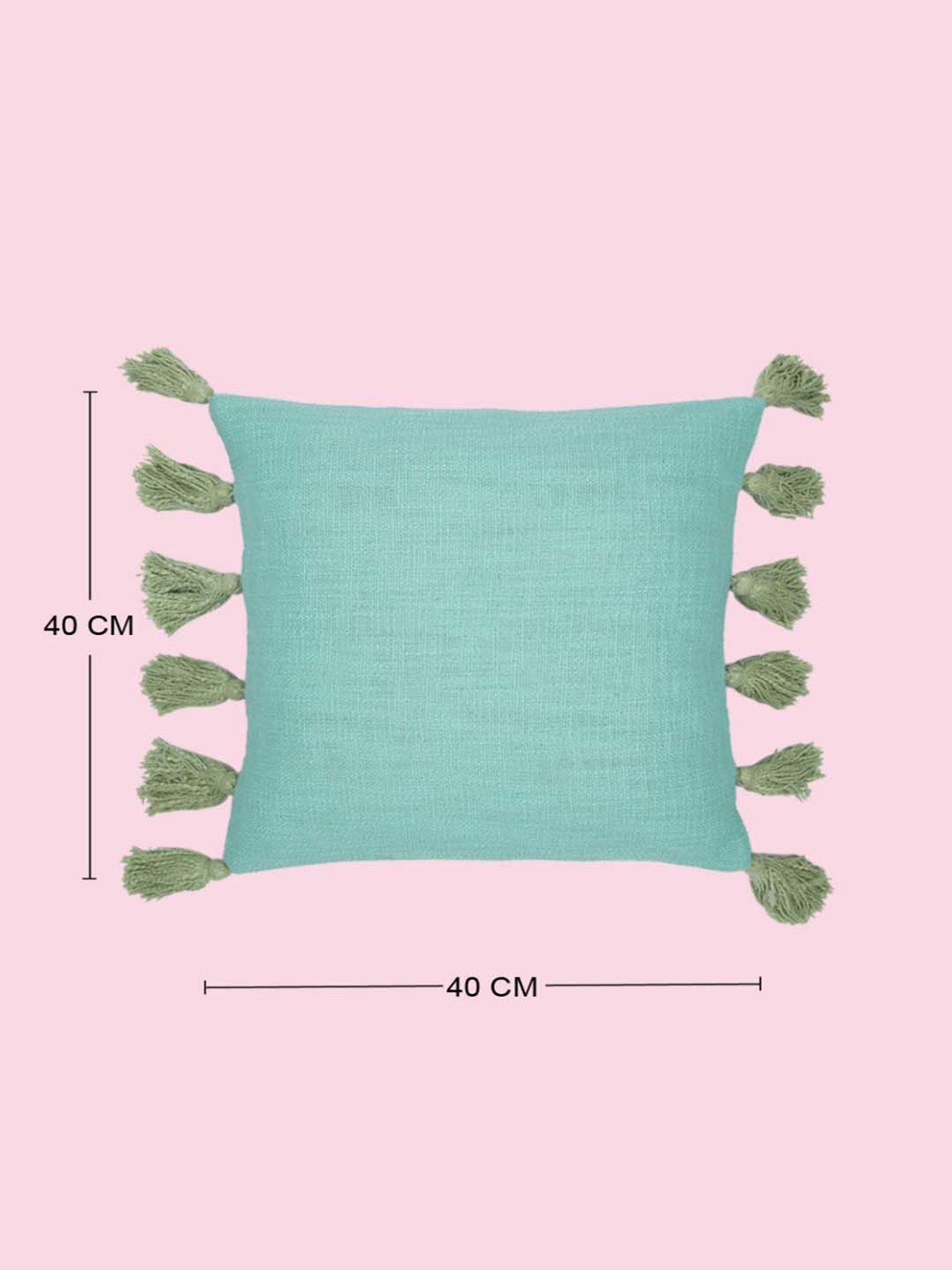 Living Scapes by Pantaloons Aqua Cotton Cushion Cover