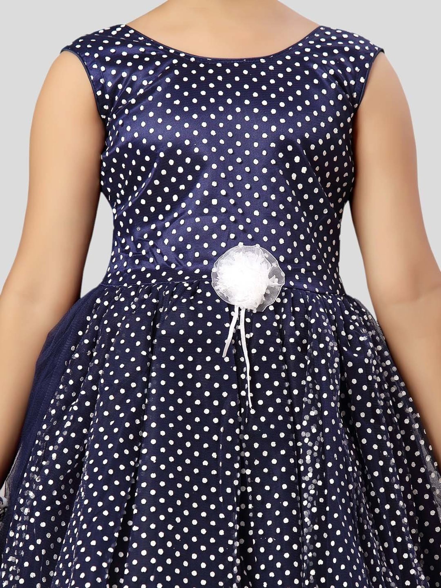 Aarika Kids Navy Printed Frock Dress