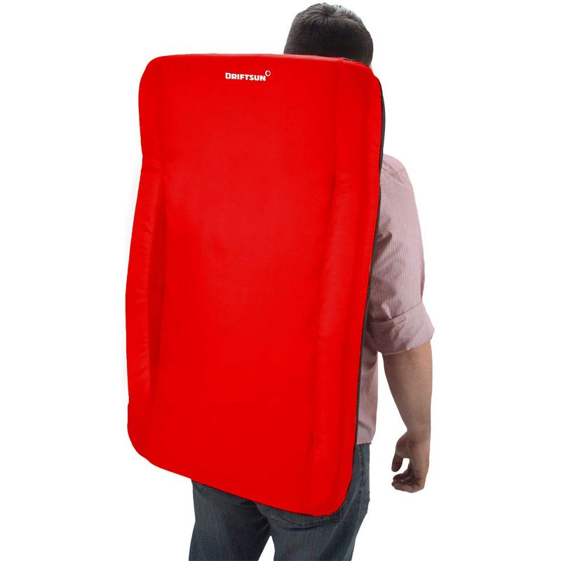 Mac Sports Beach Day Foldable Chaise Lounge Chair & Integrated Pull Cart Combo