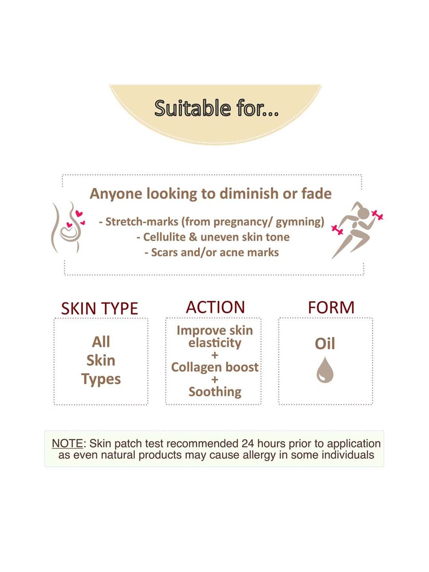 Prakrta Vita 'MUM' E Toning Oil with Vitamin E & Natural Coffee Extract for Stretchmarks - 100 ml