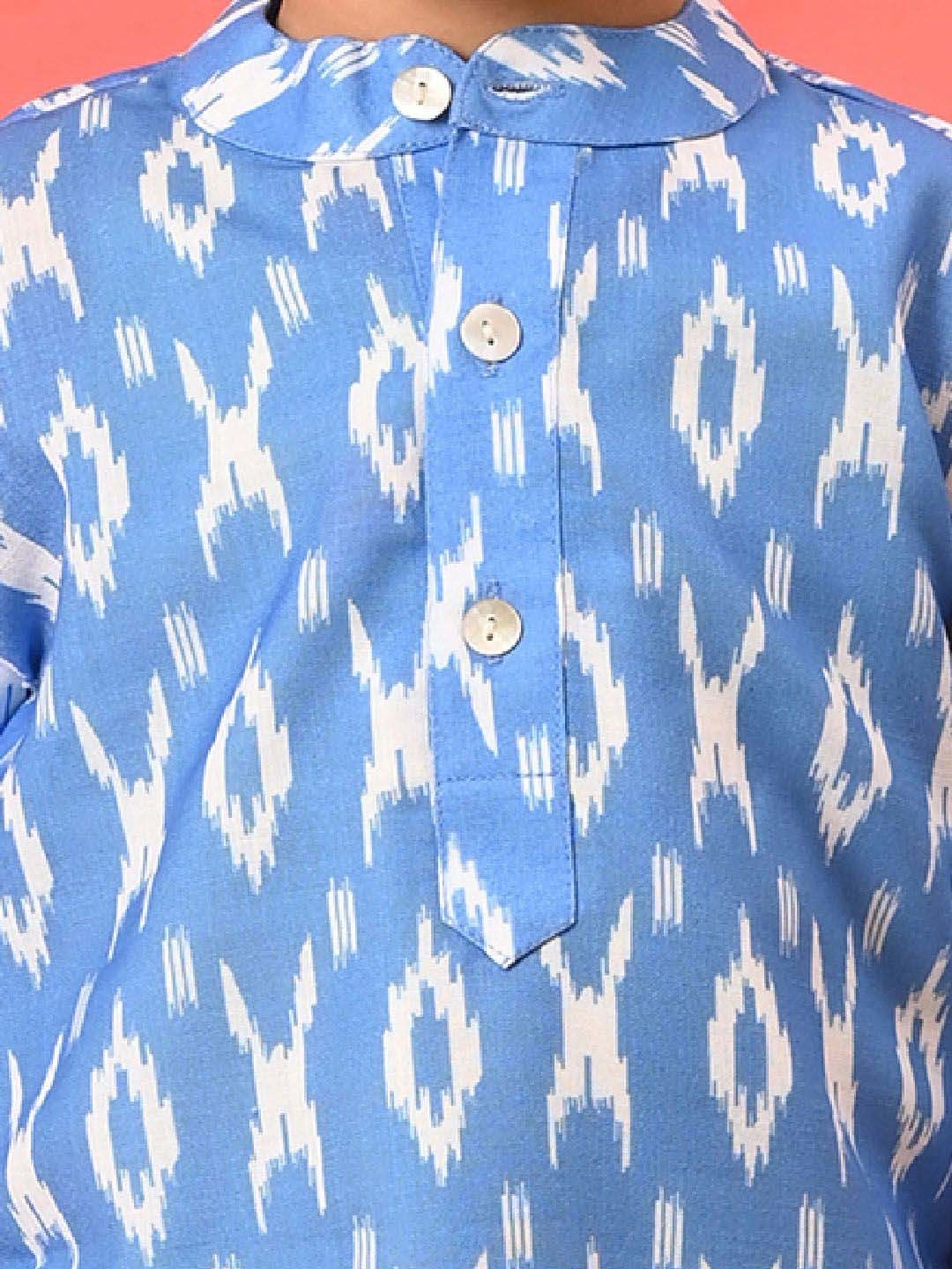 Nino Bambino Kids Navy & White Checks Kurta with Pyjama