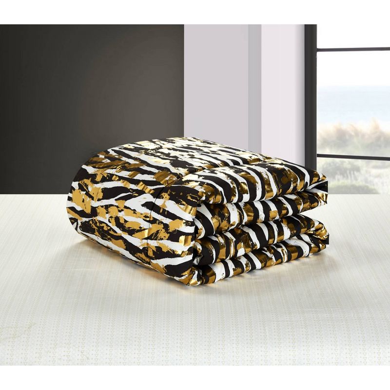 Full Brushstoke Gold Zebra Bed in a Bag Gold - Heritage Club