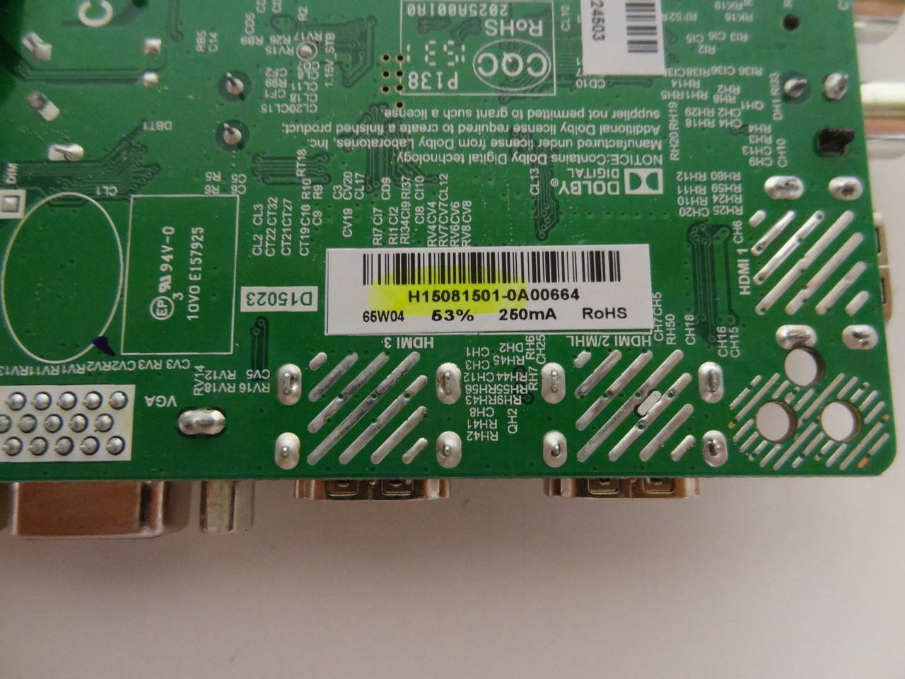 Westinghouse DWM42F2G1 Main Board / Power Supply V420HJ2-P01 H15081501 -