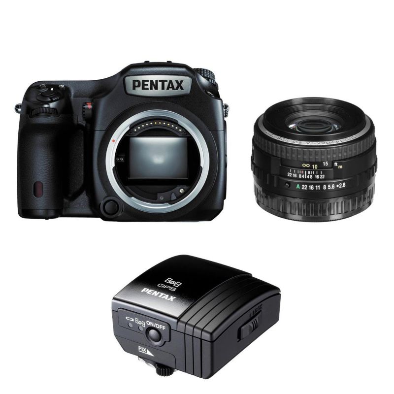 Pentax 645Z Medium Format SLR Camera with 75mm f/2.8 AF Lens with GPS Unit