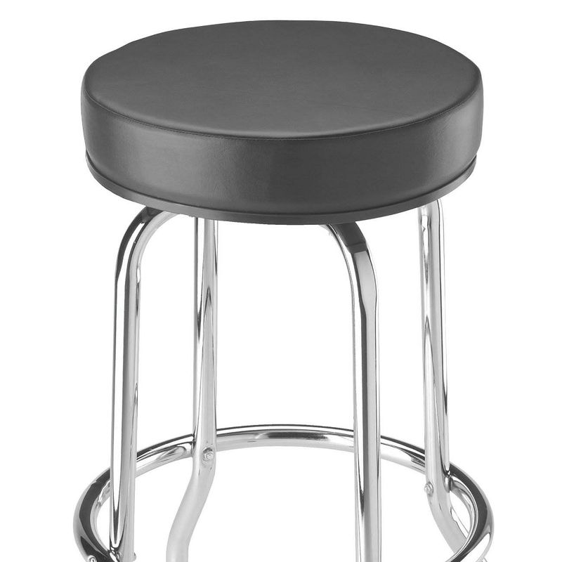 Torin Big Red 360 Degree Swivel Garage Shop Padded Bar Stool Cushion Seat, Black