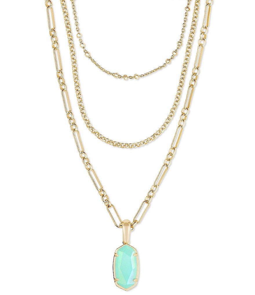 Kendra Scott Elisa Gold Triple Strand Necklace