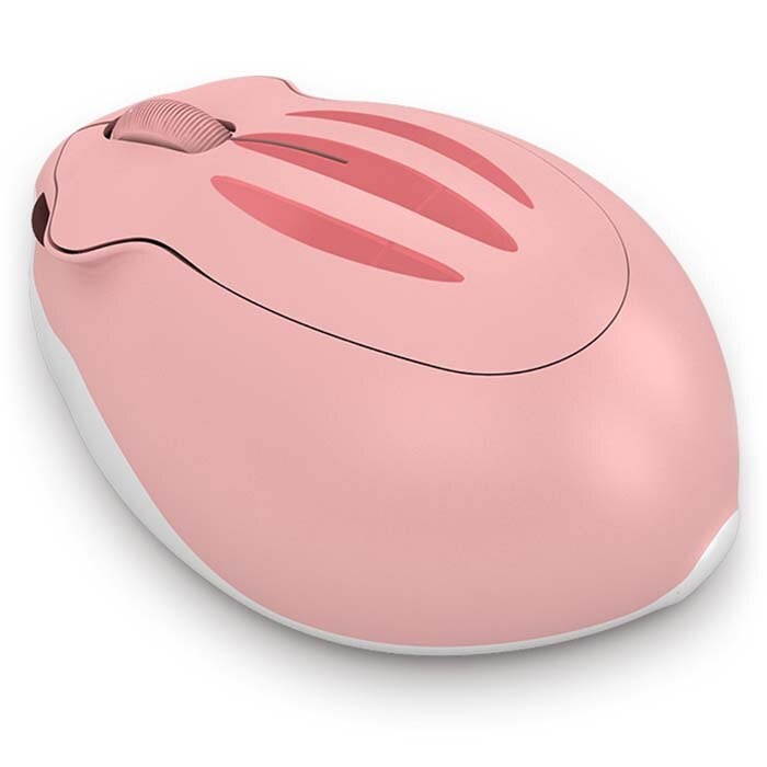 AKKO Hamster Shape 2.4GHz Wireless Mouse Pink 4000DPI USB Connection Mice Cute Shape Gaming Mouse For PC Laptop Kids Girl Gift