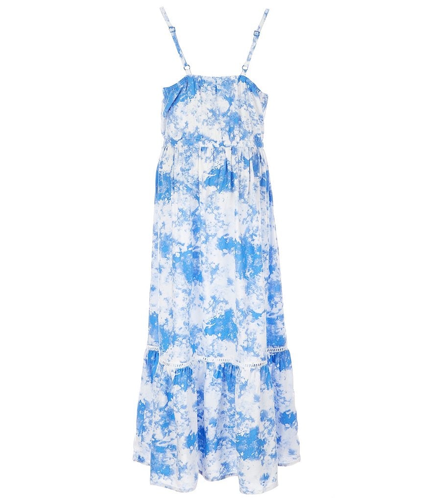 Bonnie Jean Big Girls 7-16 Tie-Dye Chiffon Tiered Maxi Dress